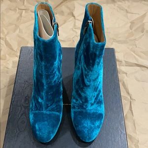 Dries Van Noten velvet booties